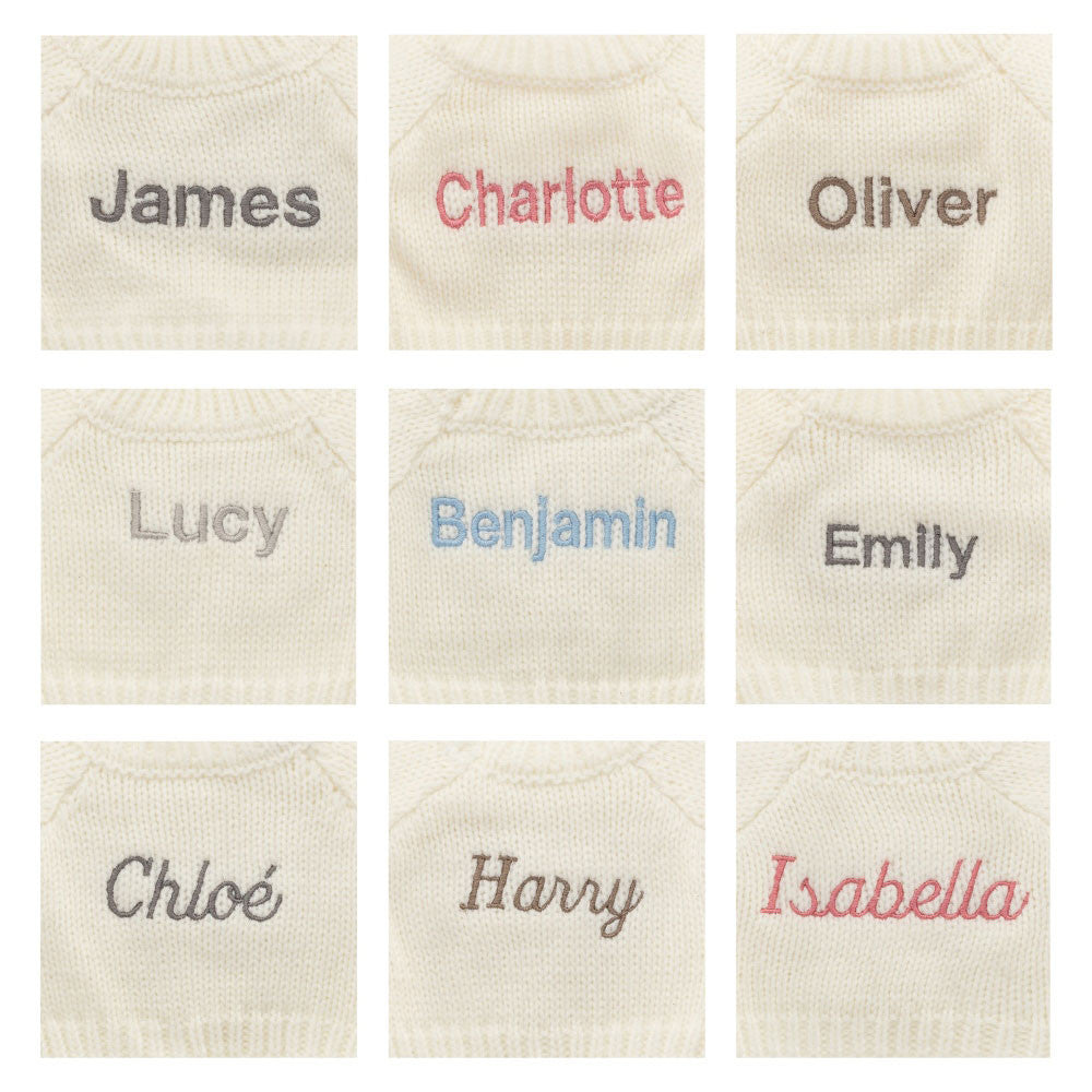 Bashful Blush Bunny with Personalized Cream Jumper