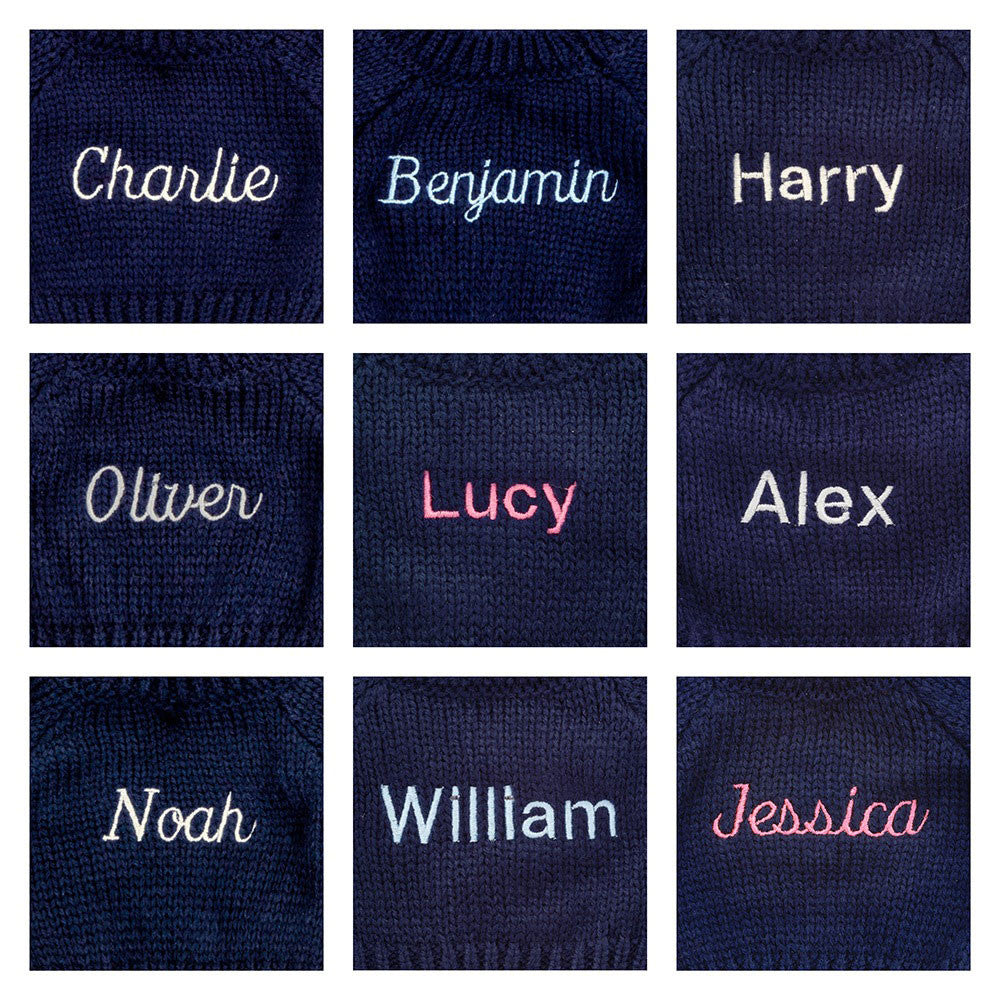 Bashful Lilac Bunny with Personalized Navy Jumper